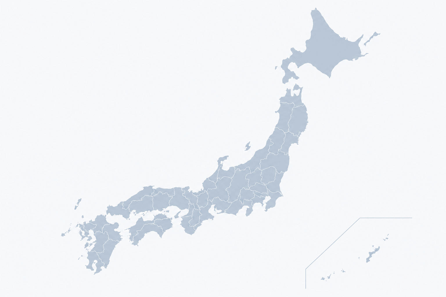 AlphaDriveの対応エリア（日本地図）
